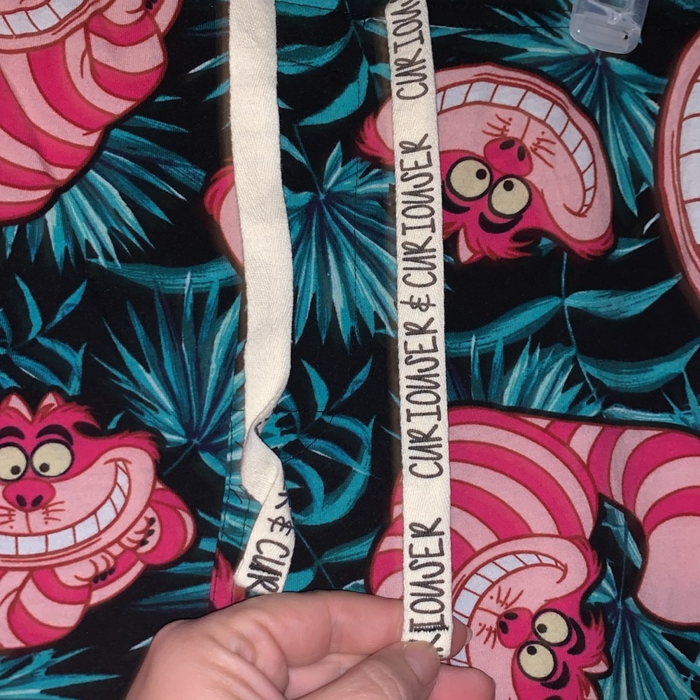 Disney Alice In Wonderland Cheshire Cat Tropical Print Guys Pajama Pants - Picture 4 of 6